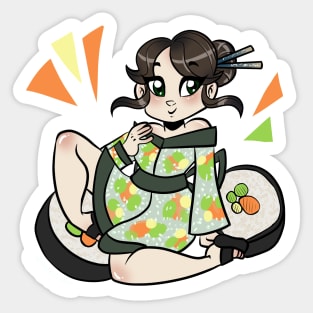 Sushi Girl Sticker